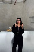 EŞOFMAN TAKIM GİFT KUMAŞ - Siyah resmi